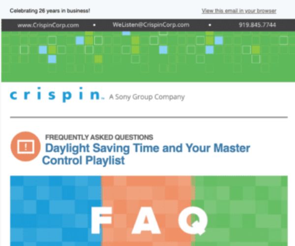 Daylight savings time for you master control playlist