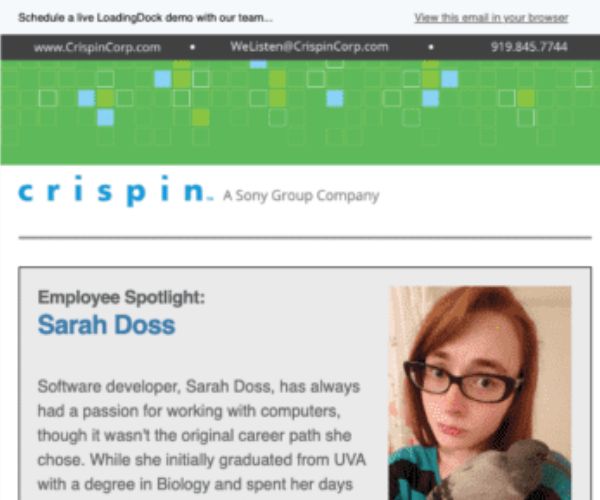 Employee spotlight - Sarah Doss